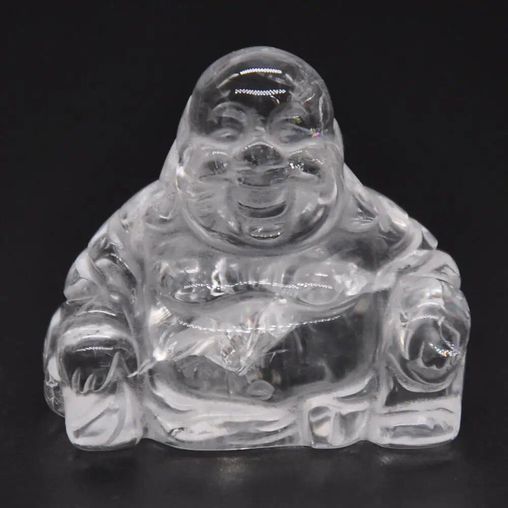 1.2-inch Buddha Statue, Natural Healing Crystal Reiki Chakra Figurine, Spiritual Stone Sculpture, Home Decor, Parallel Import