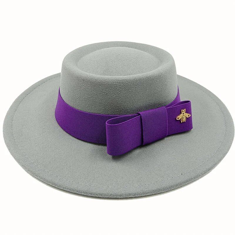 Winter Bowtie Fedora Hat with Textured Surface, Flat Top, and Elastic Band. Red. Men's and Women's Jazz Hat. Sizes: 56-58cm. Ships from: Parallel Import.