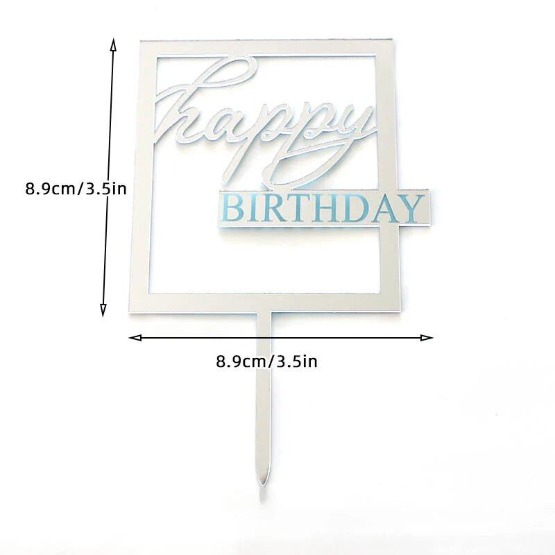 Set of 1, 3, or 5 Acrylic Birthday Queen Gold Cake Topper for Happy Birthday Party Side Cake Decorations. Size: Parallel Import.
