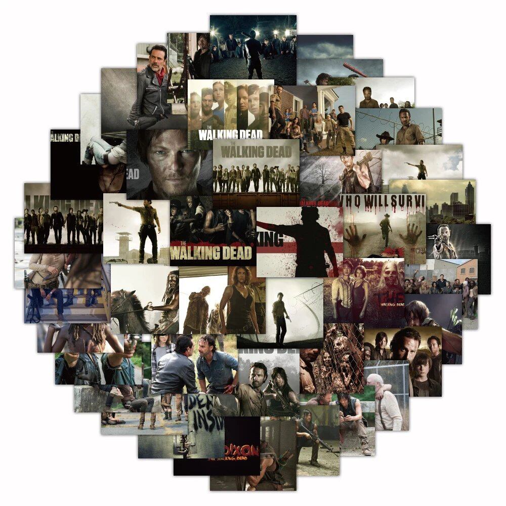 10/30/52枚セット ウォーキング・デッド クラシック映画&TVシリーズ ステッカー - ノートPC・荷物・バイク・スケボー用 ティーン向け キッズトイ 色: 並行輸入品