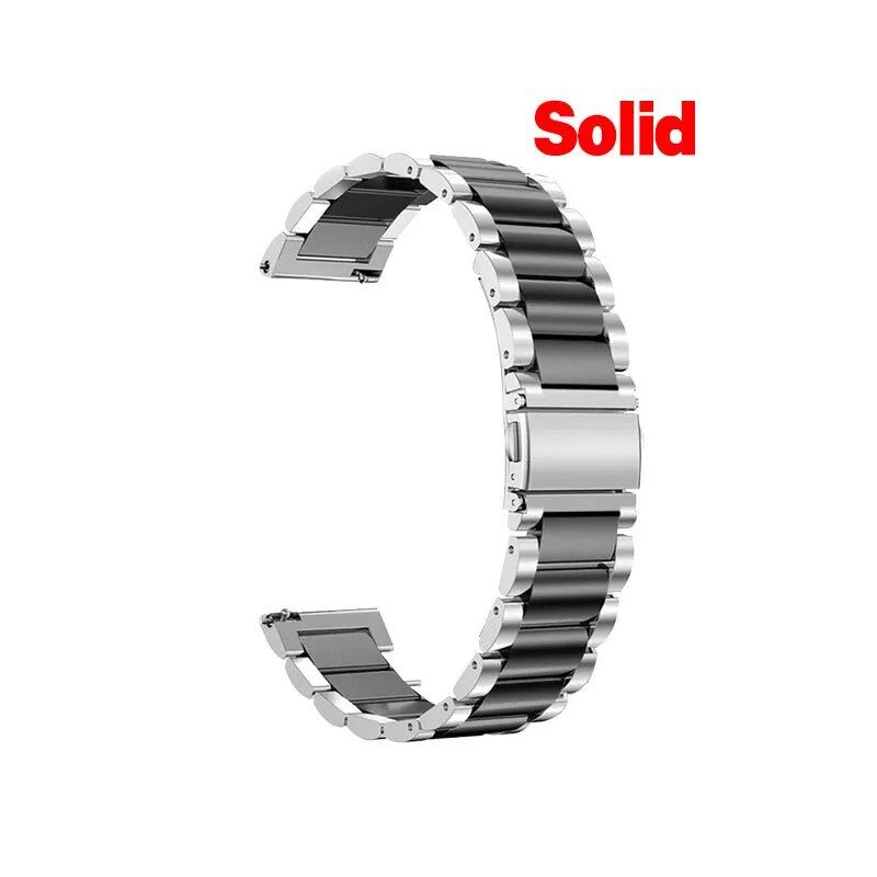 22mm 20mm Stainless Steel Strap for Amazfit GTR/Stratos/GTS 4, 3, 2, and Mini. Compatible with Amazfit BIP 5/GTR 4 and 3. Replacement Wristband. Size: Parallel Import.