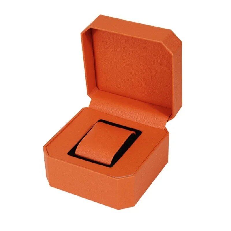 Vintage-inspired PU leather watch case, stylish watch storage box, travel watch display box, parallel import