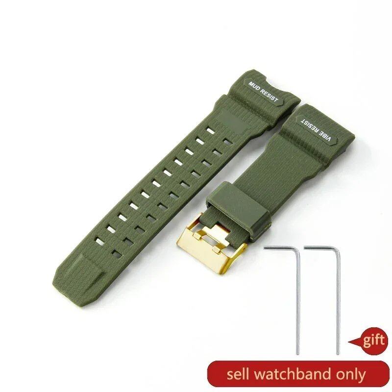 Premium, lightweight, breathable, skin-friendly silicone watch band for Casio G-SHOCK Mudmaster GWG-1000-1A/A3/1A1 GB/GG. Band Color: Parallel Import.