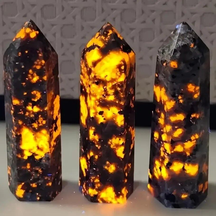 1 Piece, 9-11cm Natural Crystal Tower, Euperlite Point, Powerful Energy Crystal Stone, Healing, Spiritual, Witchcraft, Flame Stone, Size: 1 Piece; Color: cm, Parallel Import