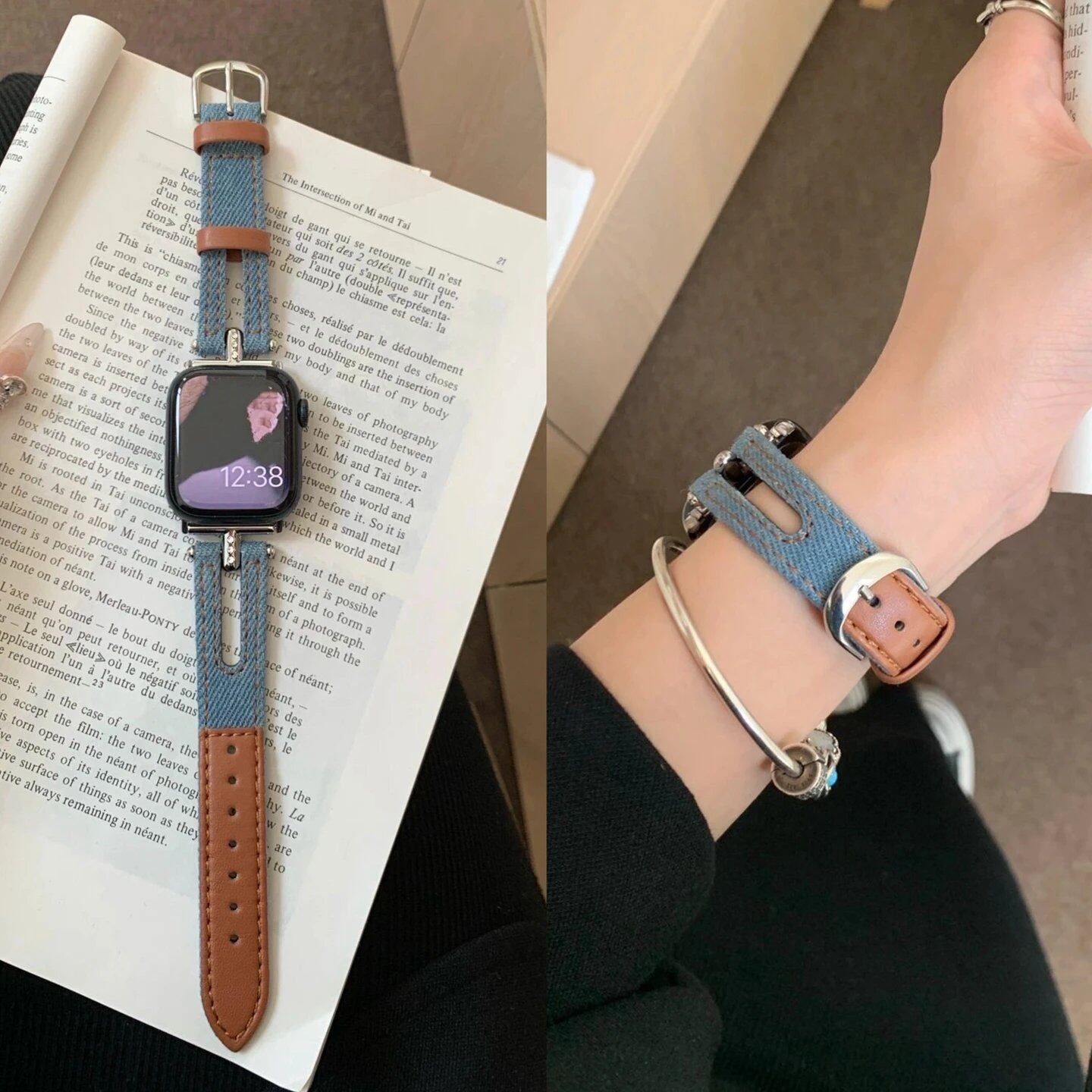 Correa Women's Apple Watch Band, Compatible with 38mm, 40mm, 41mm, 42mm, 44mm, 45mm, 46mm, and 49mm Apple Watch Ultra Bands (10/9/8/7), Band Color: mm, Parallel Import