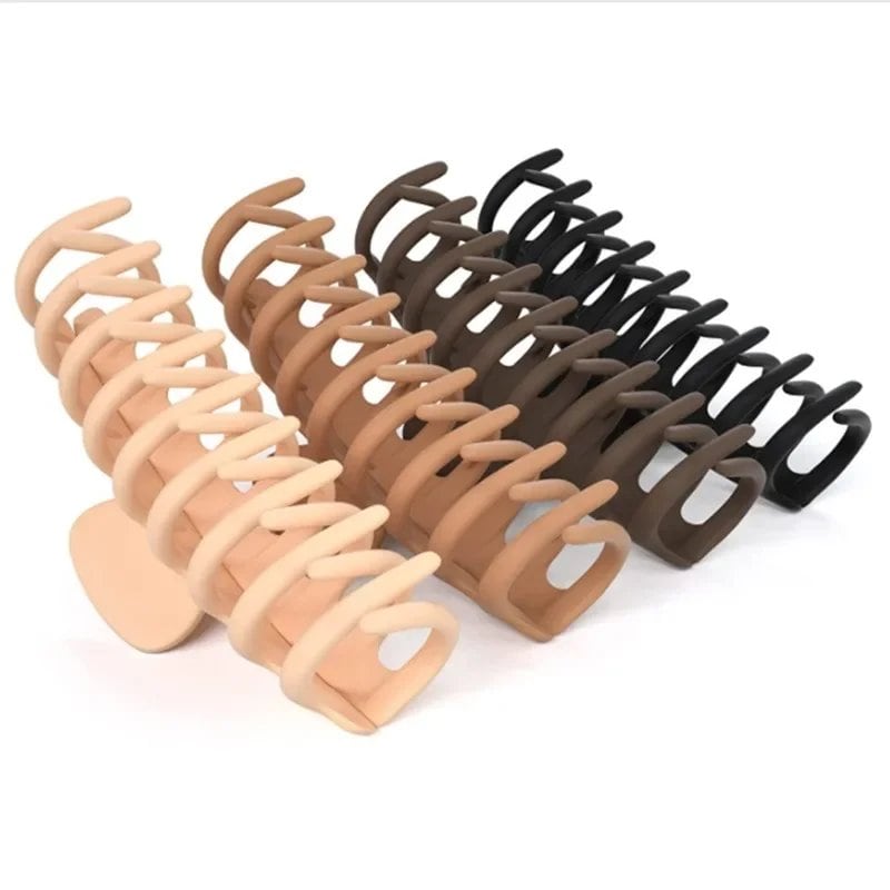 1/4 Large Geometric Hair Claws for Women, Cross Matte Hairpins, Stylish French Elegant Hair Grips, Clips, Girls' Accessories Set, Color: Parallel Import