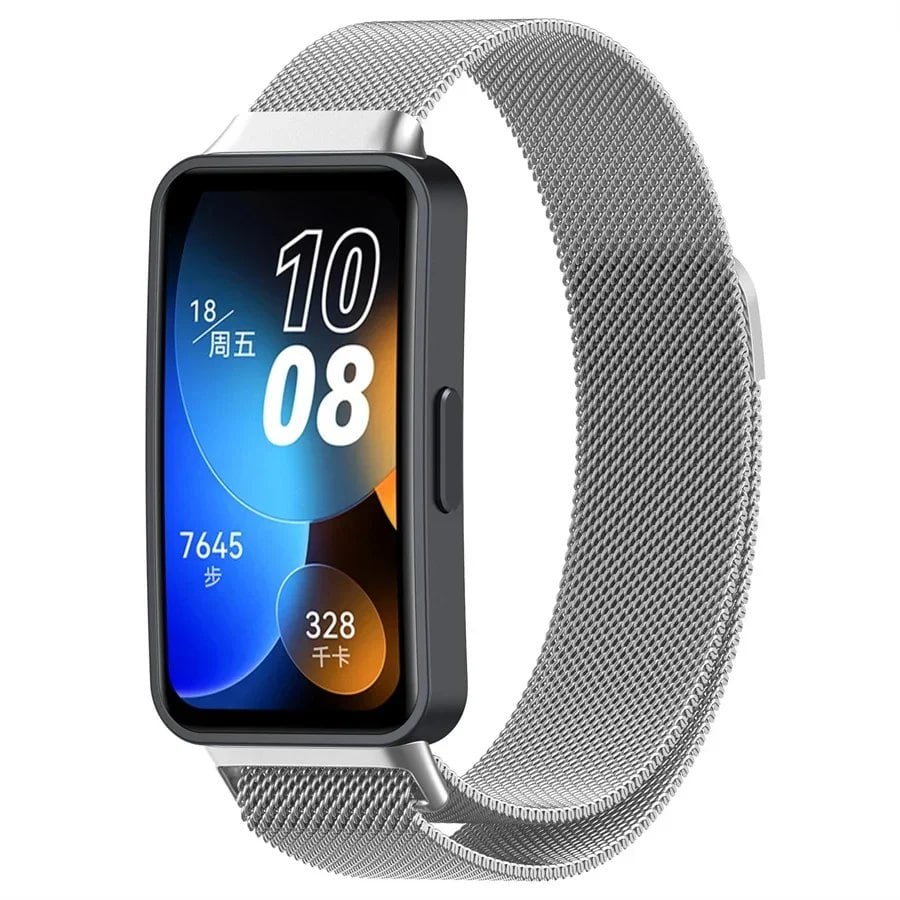 Milanese Strap, Metal Magnetic Wristband, Bracelet, Replacement Strap for Huawei Band 8-9/10, Size: S; Band Color: Parallel Import
