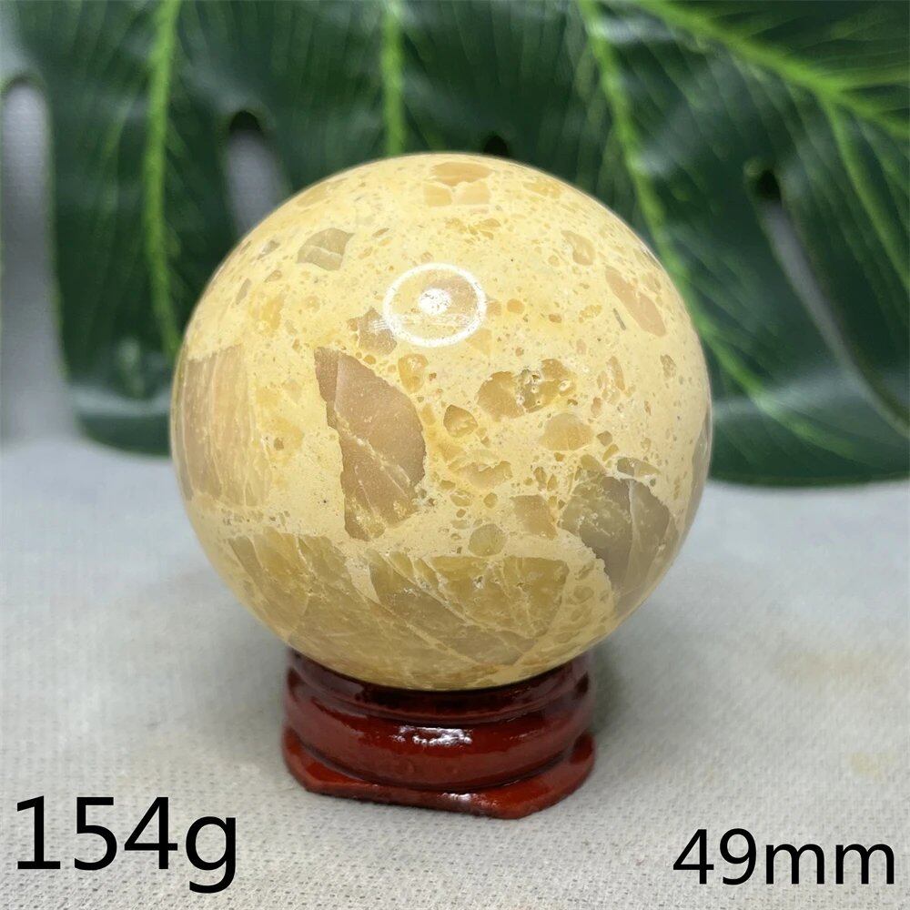 Hand-Polished Australian Gold Opal Ball, Ideal for Home Decor, Room Decoration, Holiday Gifts, Spiritual Stones, Healing, Witchcraft, Altars, and Prayer (Imported)