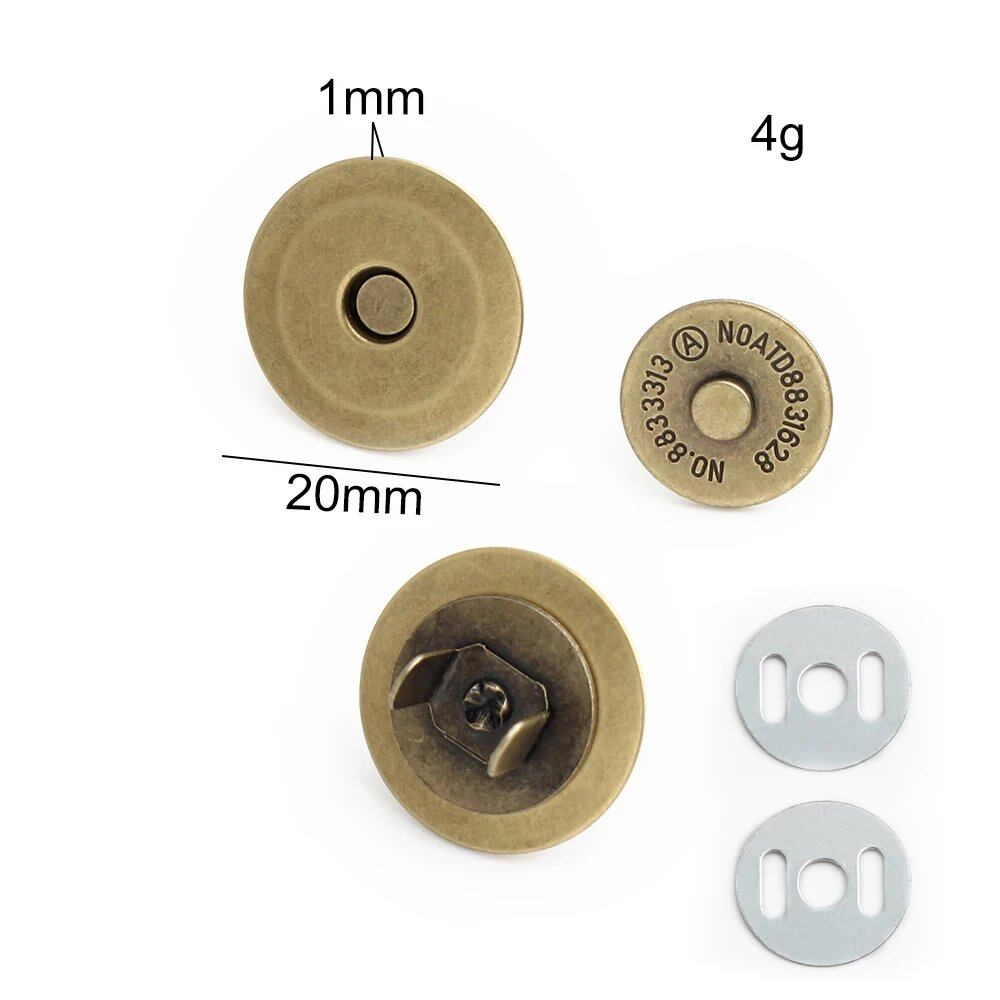 14-18-20mm 強力薄型金属丸型マグネットボタン DIY ポーチ コート ハンドバッグ スナップ留め金具 隠しボタン アクセサリー サイズ: 並行輸入品