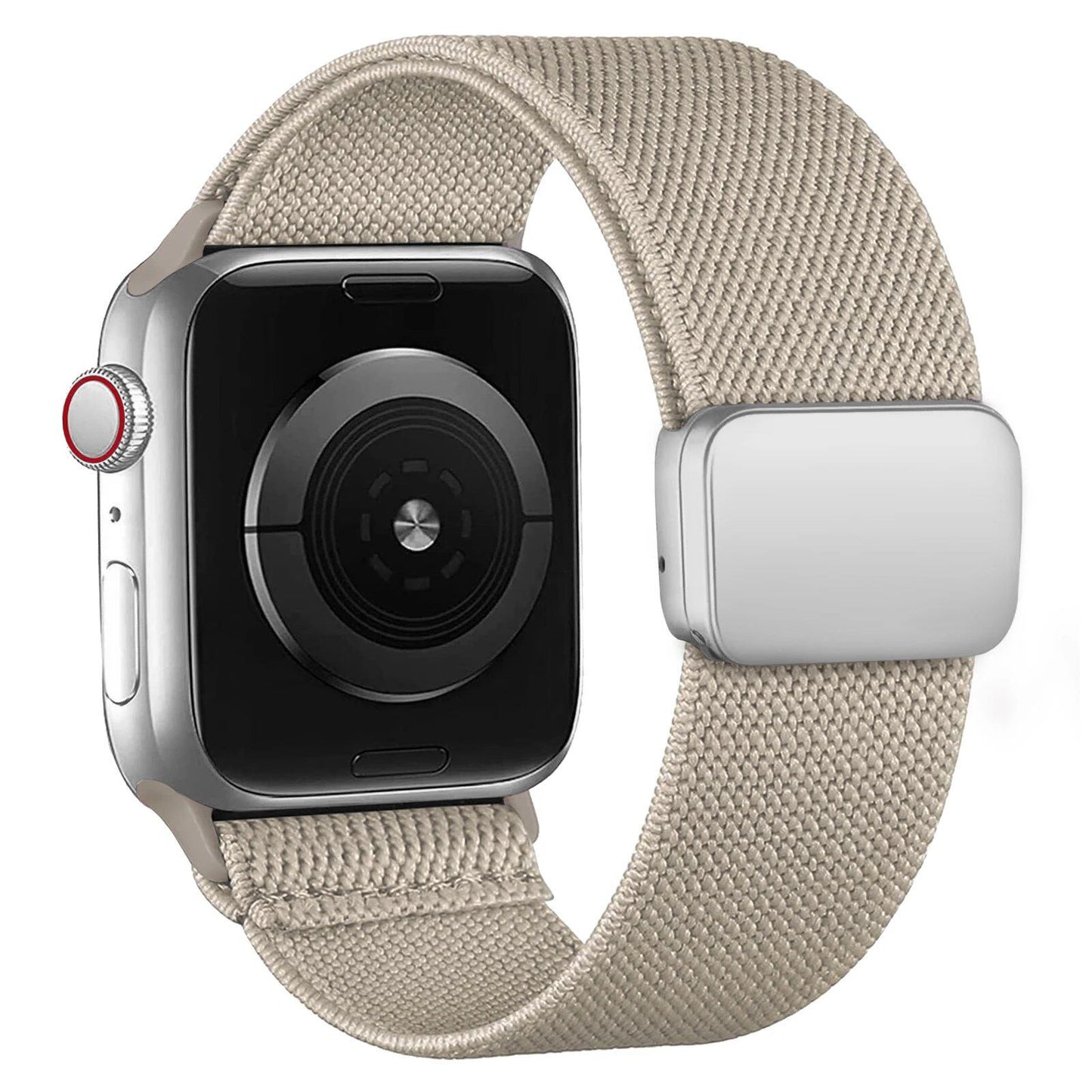 Magnetic Loop Band for Apple Watch, 40mm, 44mm, 45mm, 49mm, 41mm, 38mm, Compatible with iWatch Ultra 2 Series 9/8/7/3/SE, Nylon Bracelet with Scrunch, Band Color: Parallel Import