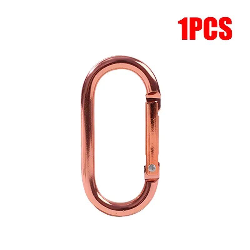 1/5 Black Oval Carabiner Hanging Buckle, Small Carabiner for Water Bottles, Harness Accessories, Parallel Import