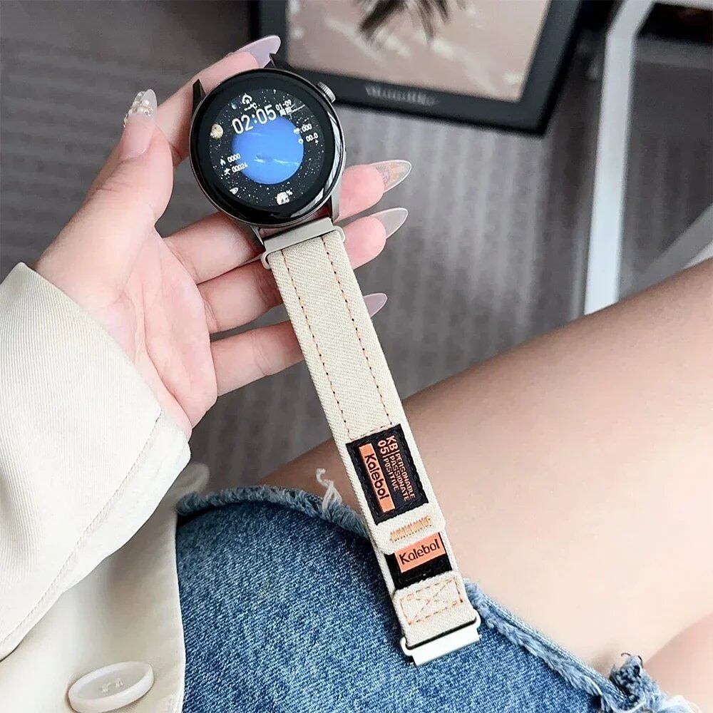 18mm, 20mm, and 22mm Denim Slim Bands for Huawei Watch 4/4Pro/GT 4 (41mm/46mm)
Women's Loop Strap Bracelet for Samsung Galaxy 6/5/4 (44mm/40mm) Band Color: Parallel Import