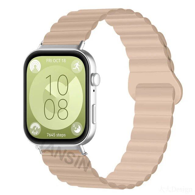 Magnetic Silicone Strap Wristband Replacement Band for Huawei Watch Fit 4 / 4Pro / 3. Band Color: ; Ships from: Parallel Import