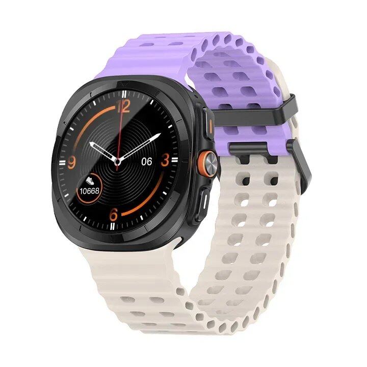 Galaxy Watch Ultra Marine Band, Silicone Sport Bracelet, Genuine Samsung Galaxy Watch 7 Ultra 47mm Strap, Band Color: ; Band Width: Galaxy Watch Ultra, Parallel Import