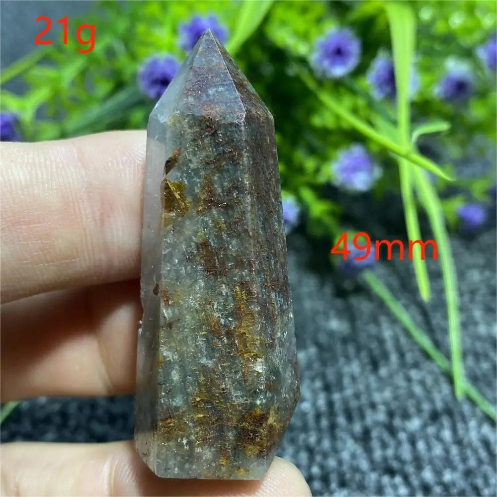 Natural Ghost Phantom Quartz Crystal Hexagonal Tower Obelisk, Spiritual Meditation, Reiki, Gift Stone, Home Decor, Parallel Import