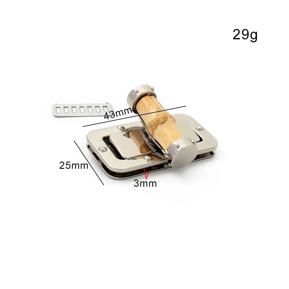 2~10個セット 5色展開 43X25mm 61X33mm バッグロック バックル ツイストロック 竹調 ターンロック サイズ: 並行輸入品