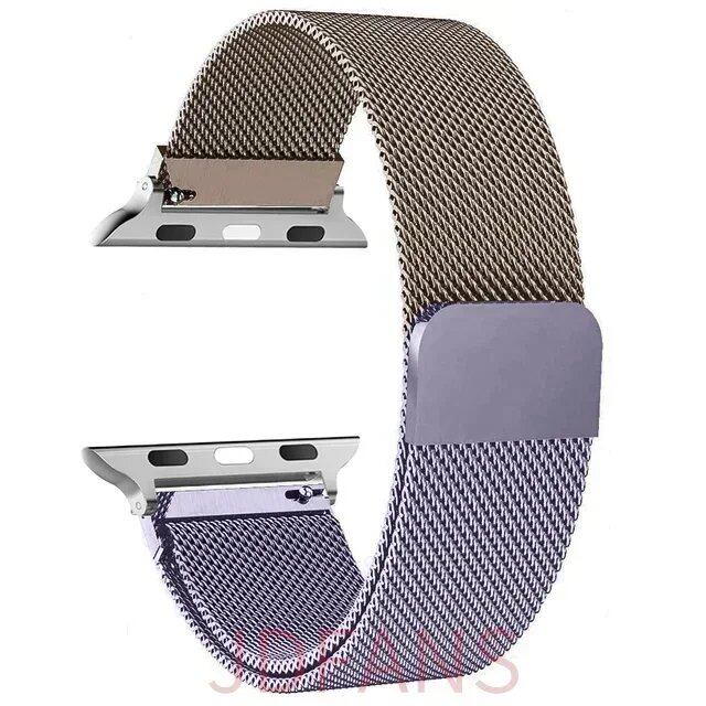 Milanese Loop Strap for Apple Watch, 44mm, 40mm, 45mm, 41mm, 42-38-44mm, Ultra 2, 49mm Metal Band, Compatible with iWatch Series 9, 8, 7, 6, SE, 5, 4, and 3, Band Color: mm, Parallel Import