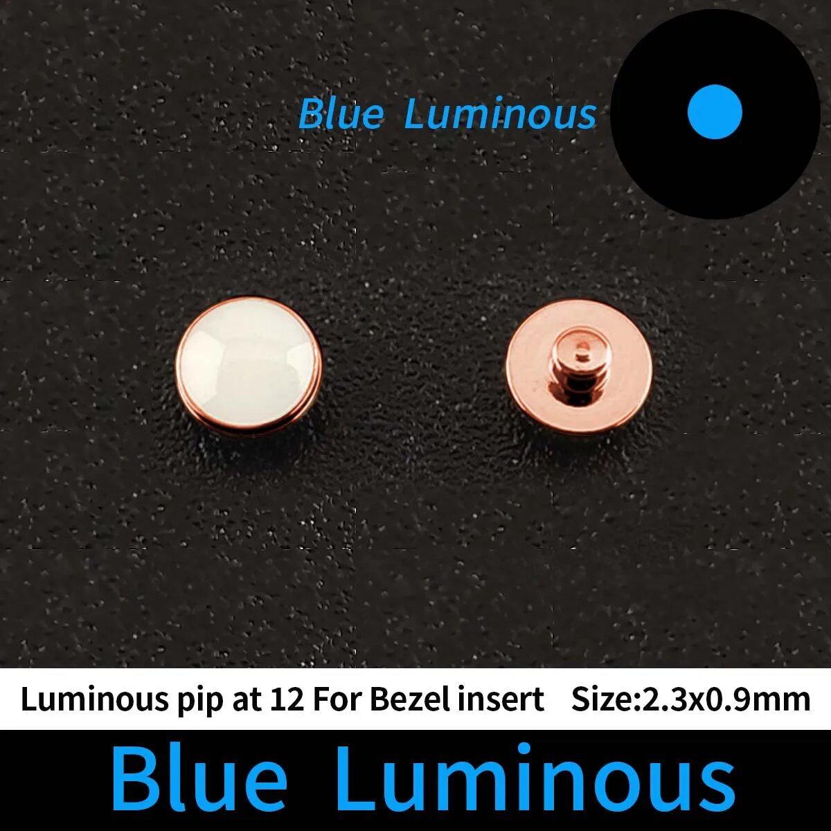Green and Blue Luminous Spot for 12 o'clock Ceramic Bezel Insert; Ships from: Parallel Import