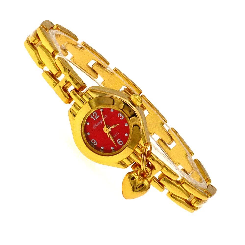 Cute, simple, and elegant small women's watch. Luxury brand gold quartz watch for women. Color: 136. Parallel import.