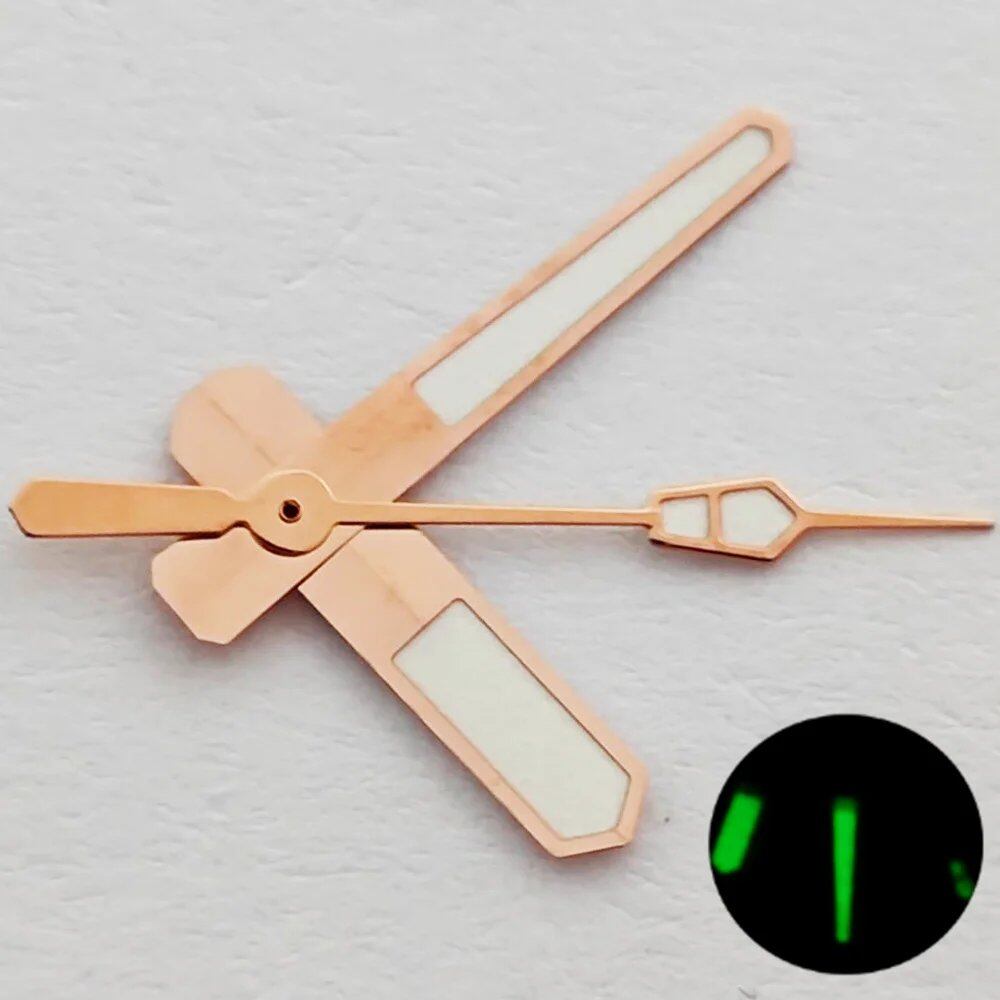 Riccias NH35 Watch Hands, Silver, Black, Gold, Rose Gold, Green Luminous, Compatible with NH35 and NH36 Movements, Parallel Import