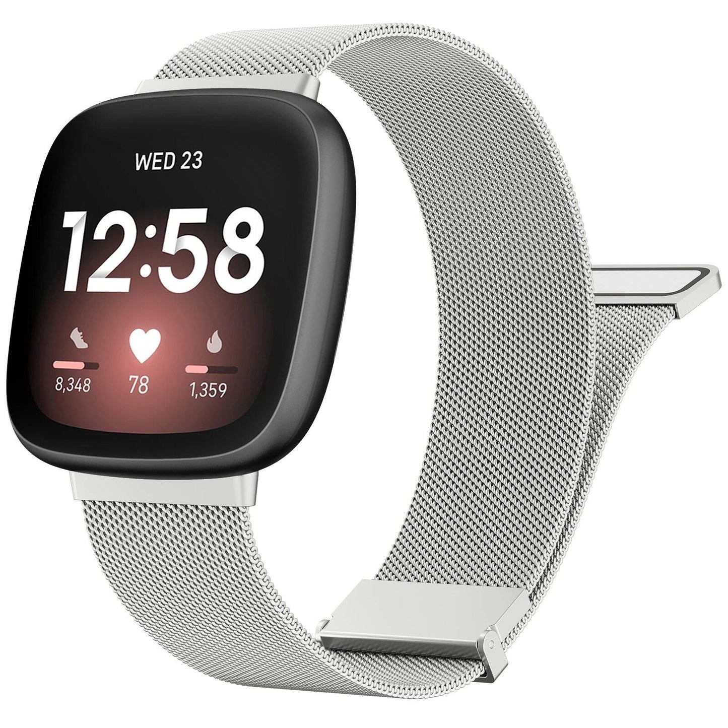 Milanese-style Metal Magnetic Strap for Fitbit Versa 3/4/Sense/Sense 2 (Imported)