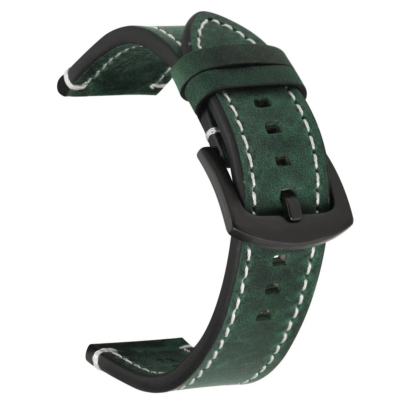 Vintage Leather Strap with Quick Release for Huawei GT2/3, Unisex Watch Band, Bracelet, 18mm, 20mm, 22mm, 24mm, Parallel Import