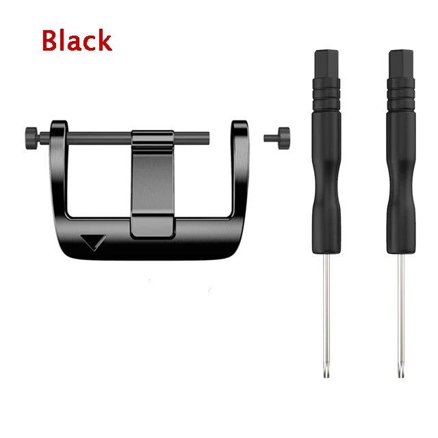 Compatible with Garmin Fenix 7X, 6X, 7, 6, 5X, 5, 3, and 3HR watches, 22-26mm stainless steel buckle connector, easy installation, quick-fit screw buckle, band color: Parallel import
