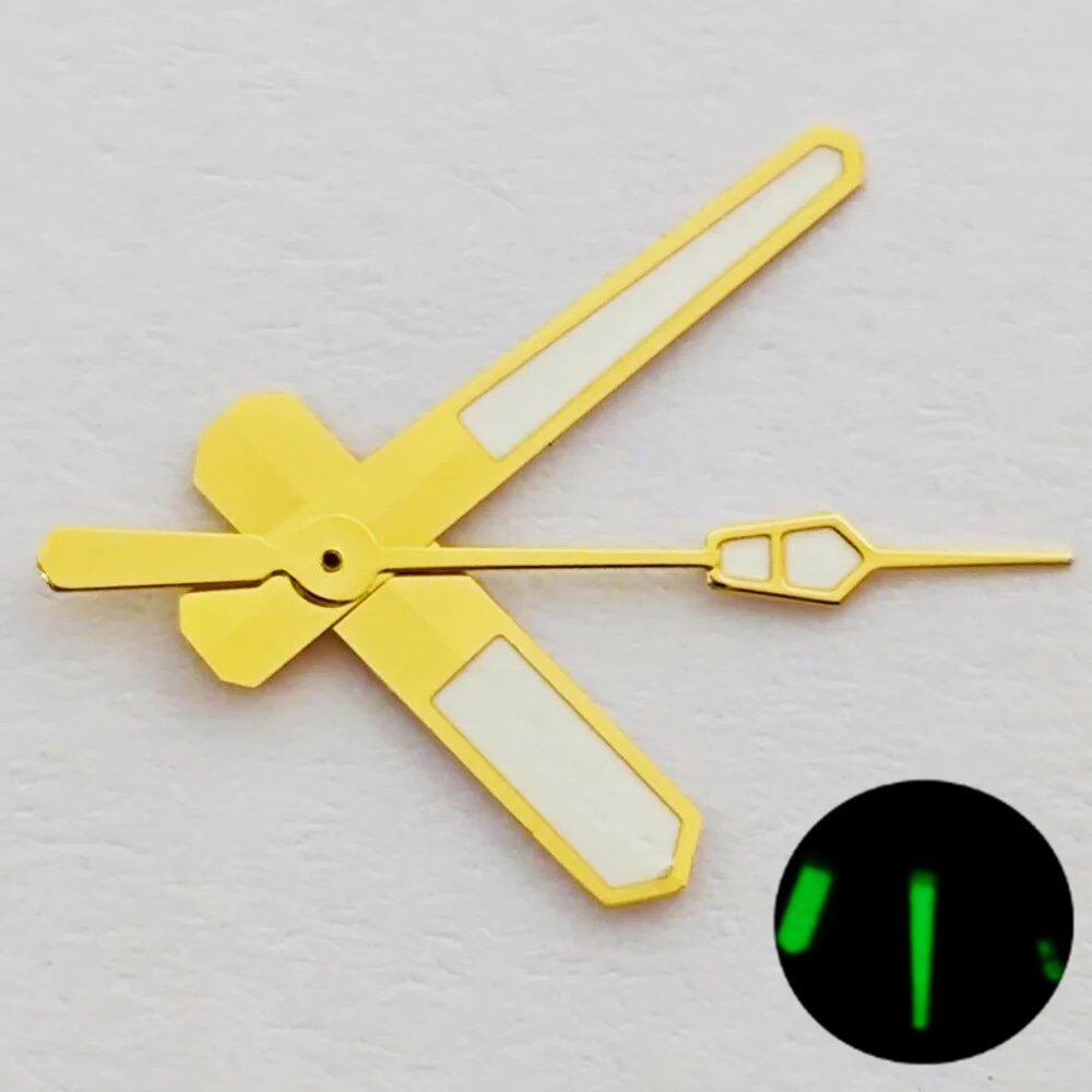 Riccias NH35 Watch Hands, Silver, Black, Gold, Rose Gold, Green Luminous, Compatible with NH35 and NH36 Movements, Parallel Import