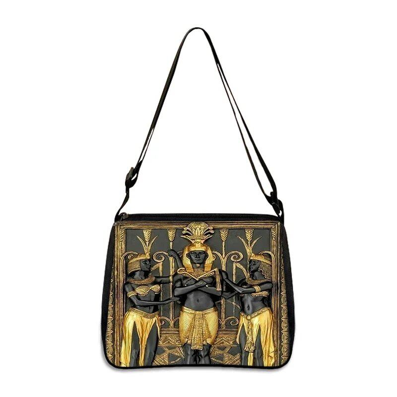 古代エジプトアートプリント ハンドバッグ エジプト ファラオ レディース クロスボディバッグ ホルス アヌビス 脇掛けバッグ ギフト デイリー カジュアルバッグ サイズ:2 並行輸入品