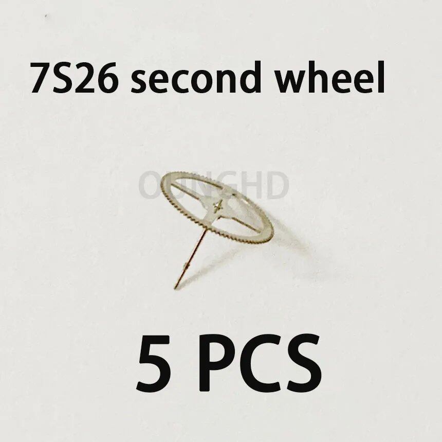 Original compatible Seiko 7S26 movement center wheel, three-wheel, time wheel, sub-wheel, span wheel, second wheel, escape wheel. Parallel import.