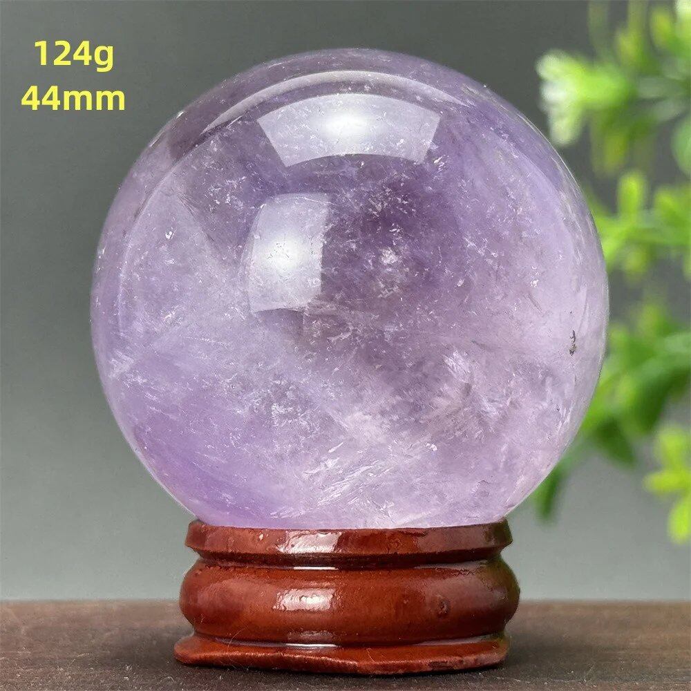 天然アメジスト ボール 水晶玉 ホームオフィスデコレーション エネルギー ウィッカ レイキ スピリチュアル 瞑想 魔術 占い カラー: 並行輸入品