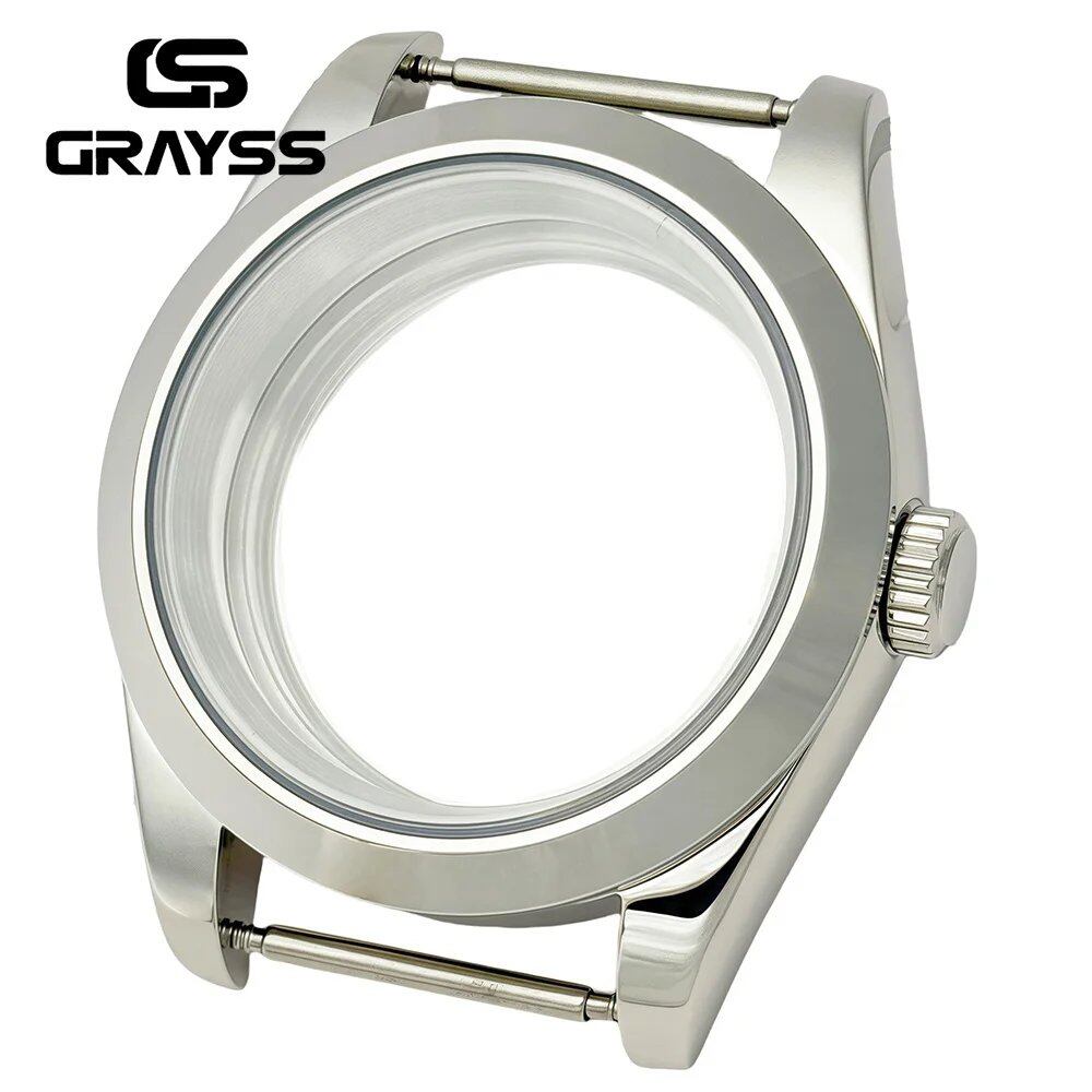 High-Quality Flat/Gear Edge MOD Watch Case with Sapphire Crystal, Waterproof, 36mm/39mm Style, for NH35, NH36, and NH34 Mechanical Movements. Color: mm. Parallel Import.