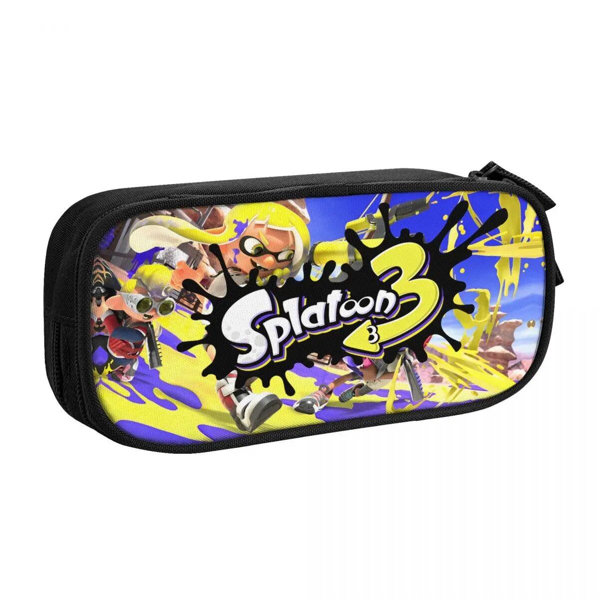 大型ペンケース スプラトゥーン シュート ビデオゲーム スクールアクセサリー 2層式ペンケース 女子向け メイクポーチ 誕生日プレゼント サイズ:ワンサイズ; 並行輸入品
