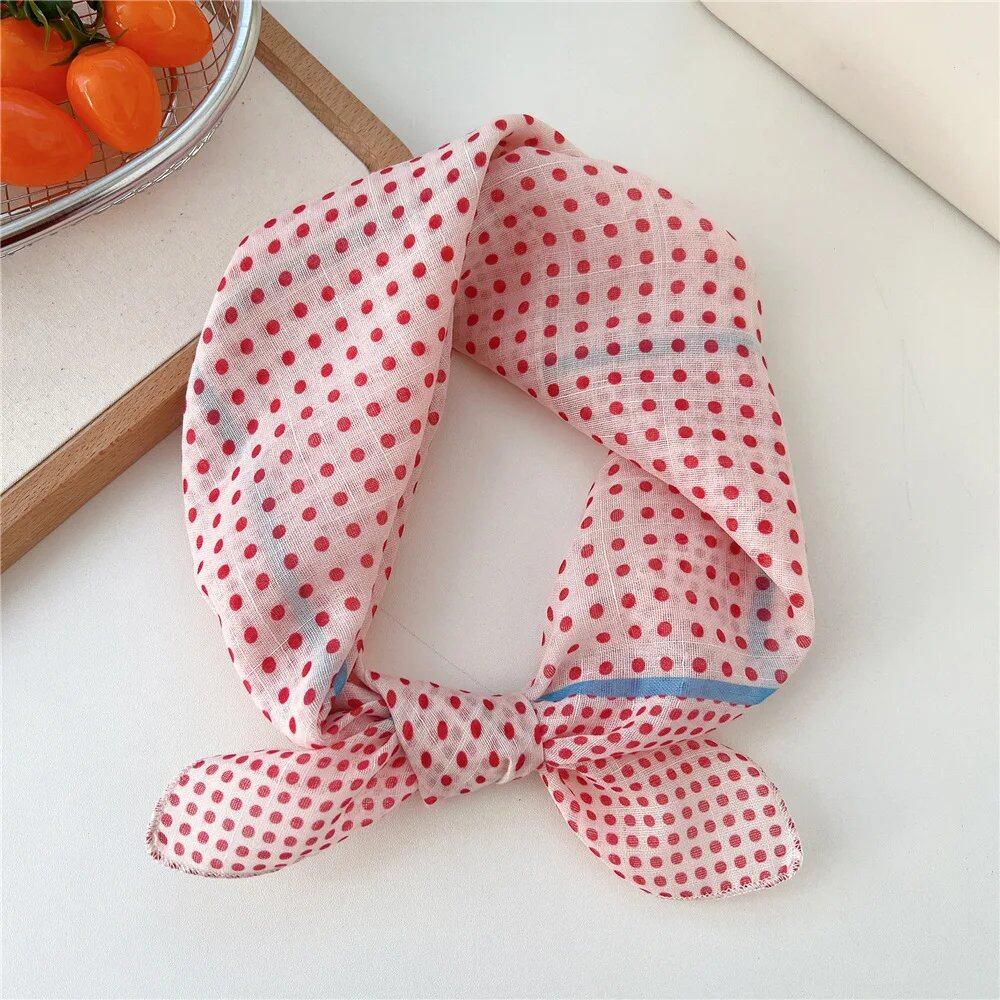 Women's Fashion Bandana Cotton Headscarf Small Hijab Floral Print Handkerchief Hair Scarf Headband Neck Scarf Size: One Size Fits Most; Parallel Import
