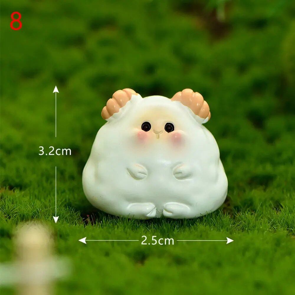 New Cute Micro Landscape Zodiac Tiger Miniature Figurine Garden Ornament Desktop DIY New Year Home Decor (Parallel Import)