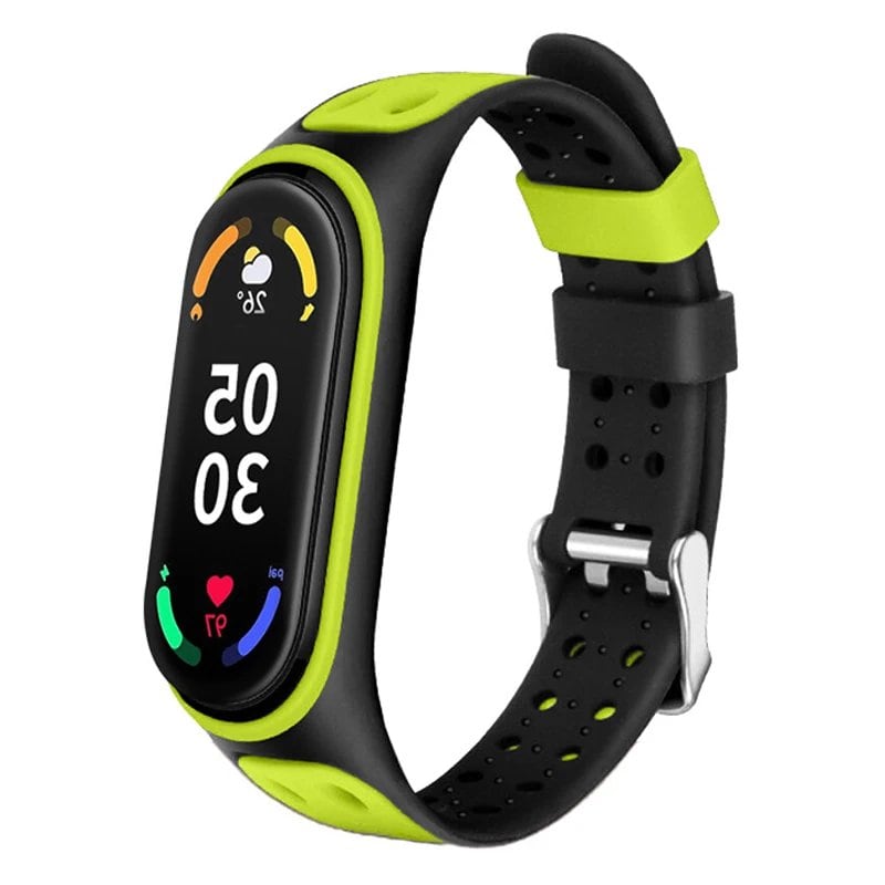 Mi Band 7/6/5/4/3用 スポーツストラップ - シリコーン交換用スマートウォッチバンド(Xiaomi Mi Band対応) バンドカラー: 並行輸入品
