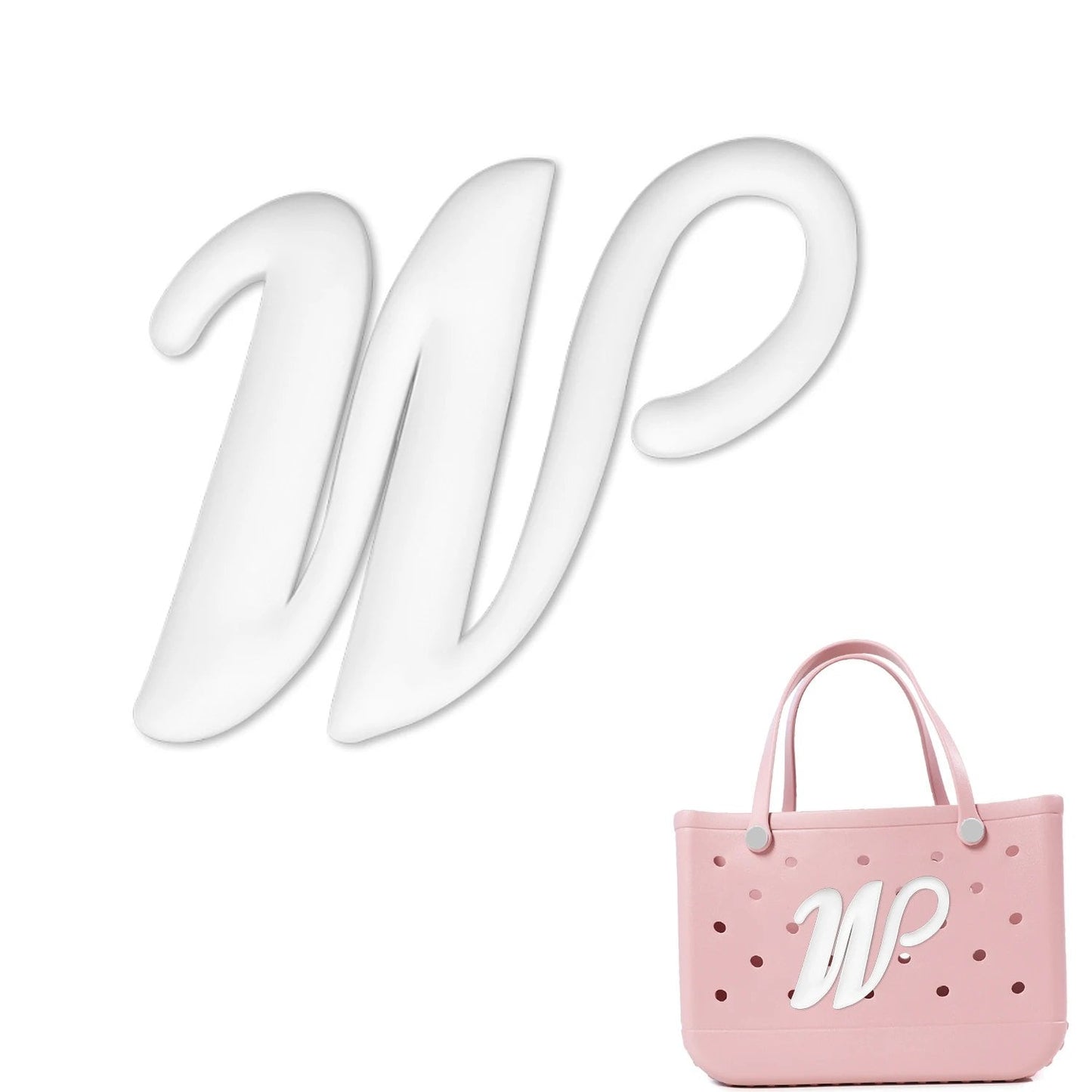 1/26 Scale PVC Greek Alphabet Bag Charms for Women, Beach Bag Decoration, Lettered Bag Accessories, Tote Bag Charms, Gift, Color, Parallel Import