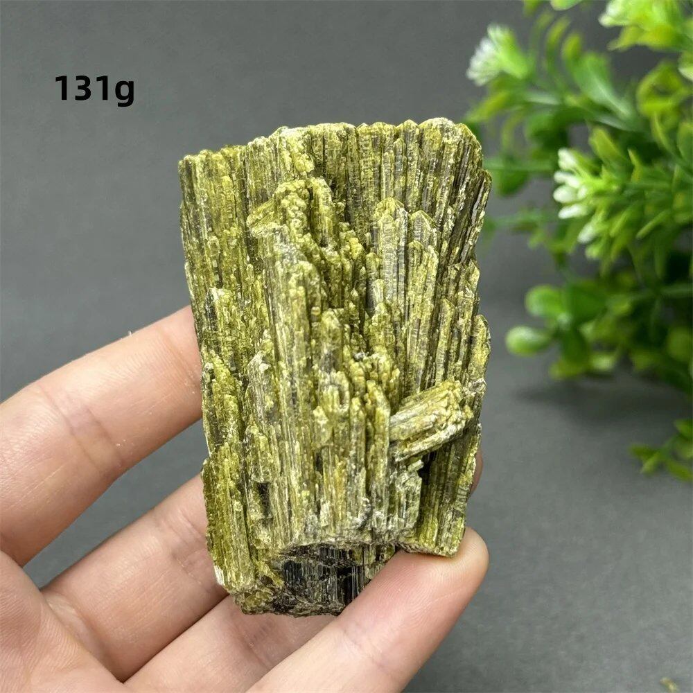 Natural Green Tourmaline Rough Stone Specimen Collection for Aura Healing, Meditation, and Energy Chakra Use. Gemstone Home Furnishing Gift. Parallel Import.