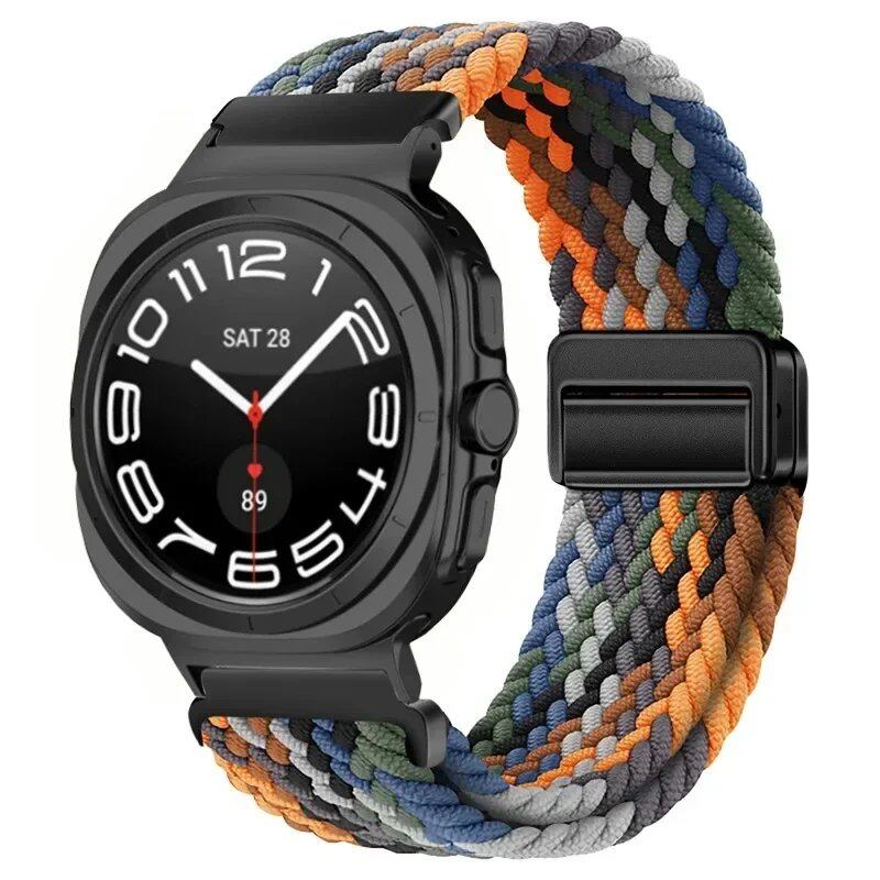 Replacement Nylon Loop Strap for Samsung Galaxy Watch Ultra (47mm) with Magnetic Buckle, Compatible with Galaxy Watch 7 Ultra, Band Color: Compatible with Galaxy Watch Ultra; Band Width: Compatible with Galaxy Watch Ultra (Parallel Import)