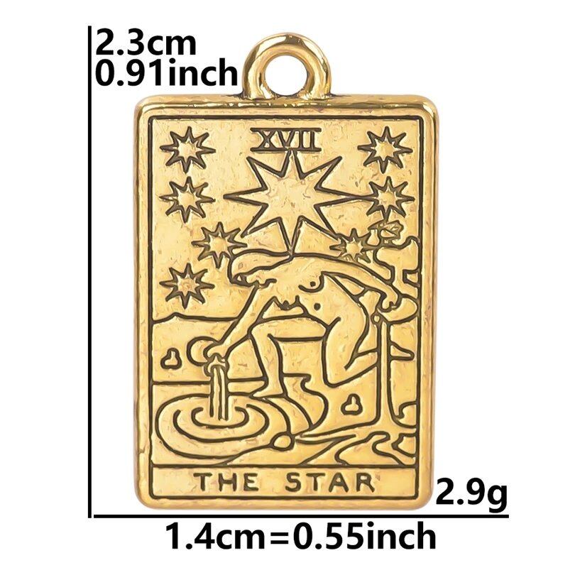 10個セット メッキタロットアクセサリーパーツ DIY用 ジュエリーメイキング材料 ネックレス・イヤリング用チャーム 合金ペンダント まとめ売り 並行輸入品