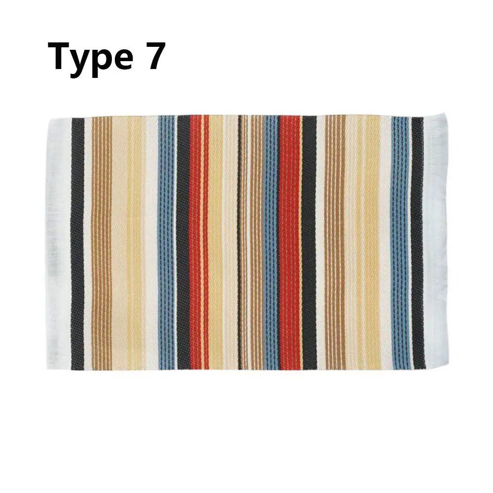 1/12 Scale Turkish Style Play House, Mini House Decoration, Floor Rug, Doll Accessories, Dollhouse Carpet, Miniature Woven Rug, Parallel Import