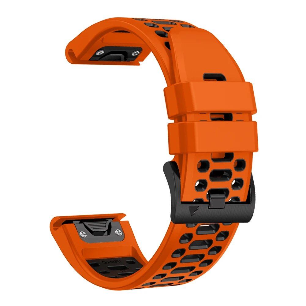 Quick-Fit Silicone Watch Strap for Garmin Instinct 2X Solar, 26mm, 22mm, Garmin Fenix 6X, 6 Pro, 5X, 5 Plus, 7X, 7, Band Color: mm, Parallel Import