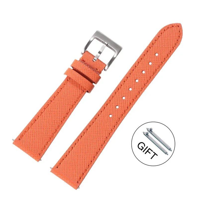 Genuine Leather Universal Watch Band for Samsung Galaxy Watch 7/6/5/4 (18mm, 22mm, 20mm, 40mm, 44mm), Quick Release Bracelet, Band Color: mm, Parallel Import