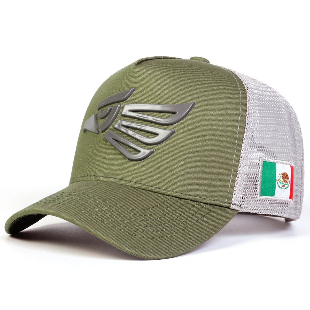 Unisex Mexican Eagle Label Baseball Net Cap, Spring/Summer Outdoor Sun Hat, Adjustable, Casual Trucker Hat, Parallel Import