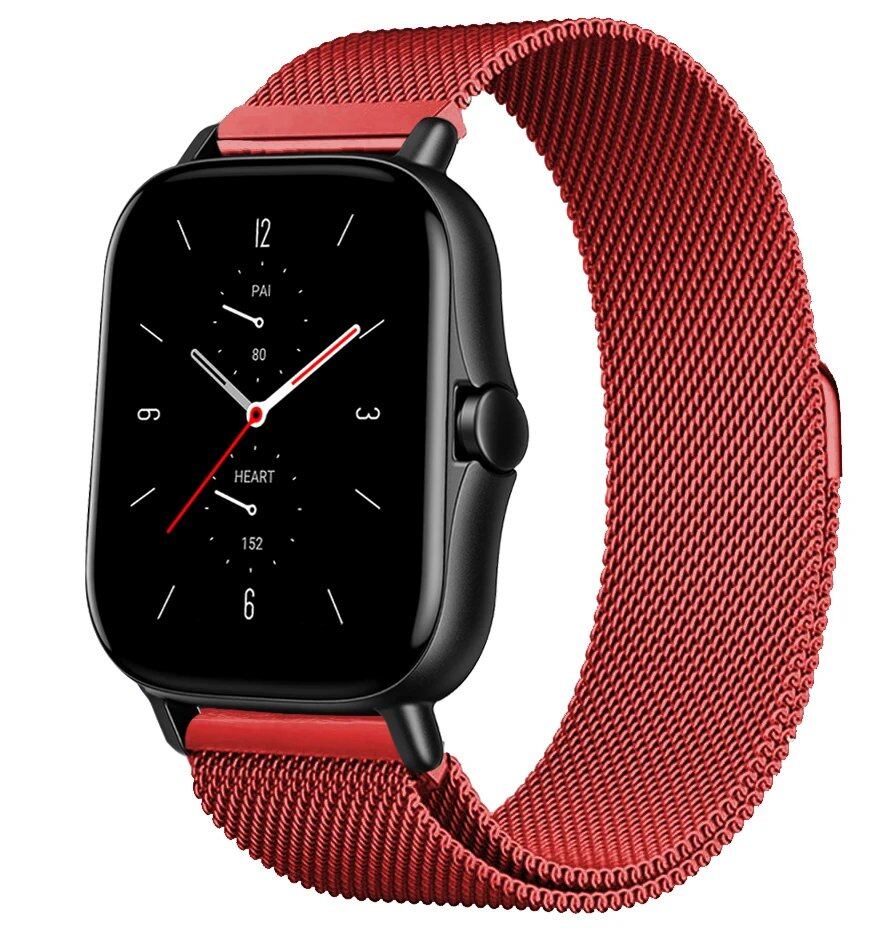 Magnetic Loop Mesh Smartwatch Band for Amazfit GTS/GTR/Bip 5 (Compatible with 20mm/22mm/47mm Watches) - Metal Mesh Strap, Band Color: mm; Ships from: Parallel Import
