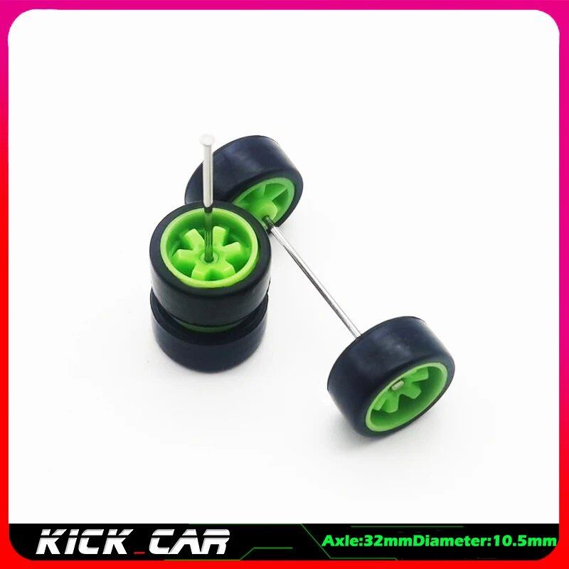 1/64 scale model car wheels with rubber tires, set of 4, ABS plastic, basic conversion parts for Hot Wheels, Tomica, and Mini GT. Color: WTS. Ships from: Parallel import.