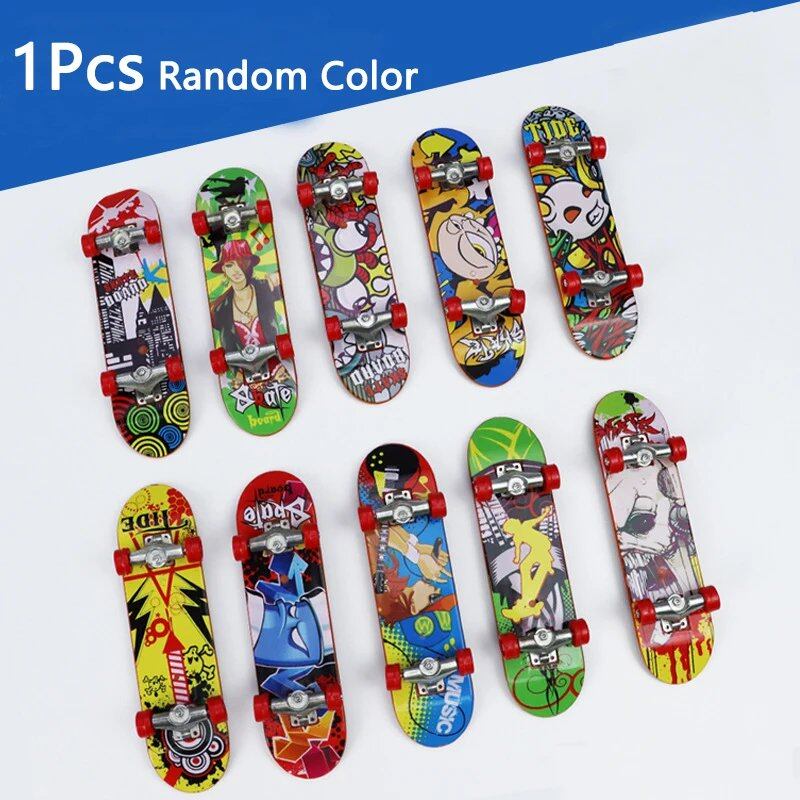 1/3-Piece Mini Professional Skateboard Toy, Cool Finger Sports Plastic Skateboard, Creative Fingertip Toy Gift for Adults and Kids, Color: (Random Color) Parallel Import