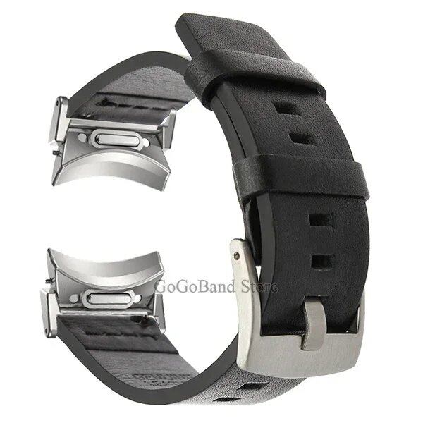 Gapless Leather Strap for Samsung Galaxy Watch 6 Classic (43mm, 47mm) - Quick-Fit Replacement Band for Galaxy Watch 5/4/5 Pro (40mm, 44mm, 45mm) - Size: Galaxy Watch; Imported