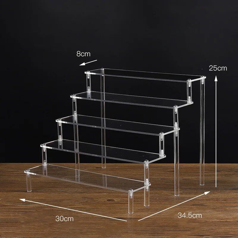 1-5 Tier Acrylic Display Stand/Clear Case (for Cupcakes, Perfume, Dolls, Amiibo, and Funko POP Figures) Color: Parallel Import