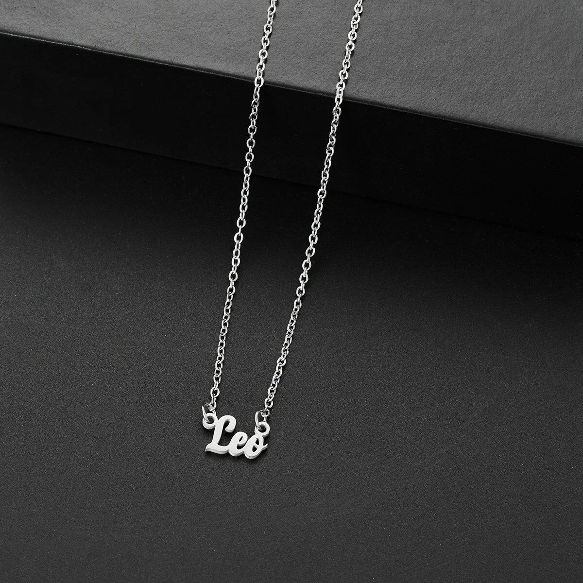 Silver-colored stainless steel star and constellation chain necklace for women, constellation pendant, birthday gift, 45cm long; metal color, parallel import
